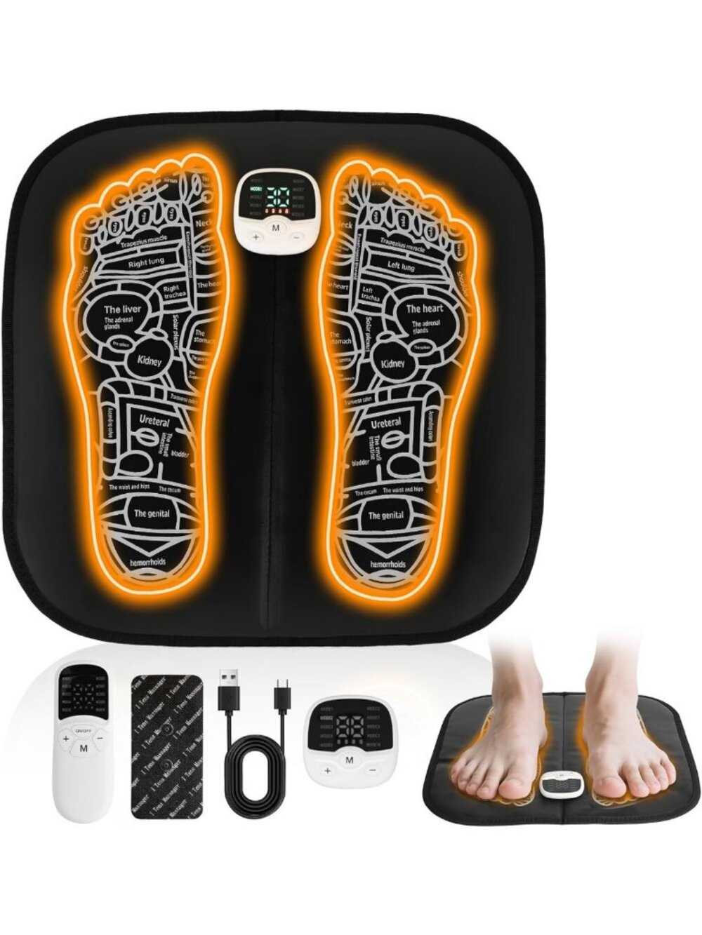Pain Relief EMS Foot Massager - Transcutaneous Nerve Stimulator for Circulation